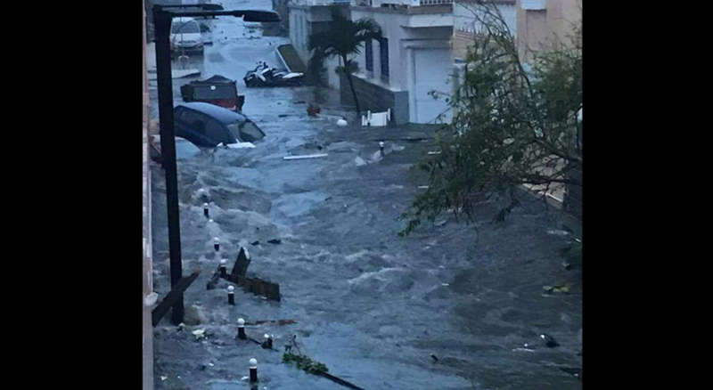 The aftermath of Hurricane Irma Thursday on Sint Maarten, the Dutch part of Saint Martin island. (Netherlands Ministry of Defence)